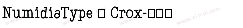 NumidiaType – Crox字体转换